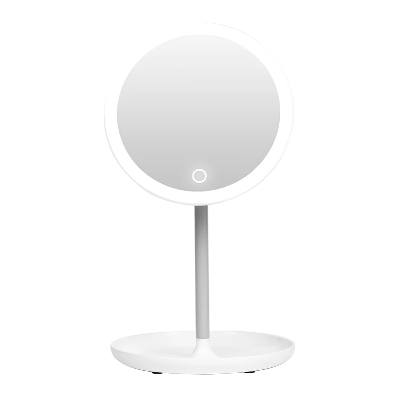 High quality large capacity cell intelligent round led cosmetic makeup mirror with lights for home