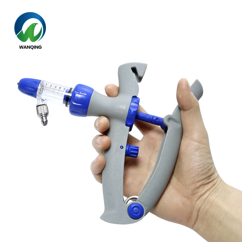 Cattle Automatic Injection Vaccination Syringe Steel Veterinary Plastic Syringe With Diagnostic Features