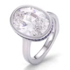 14K solid gold lab diamond ring