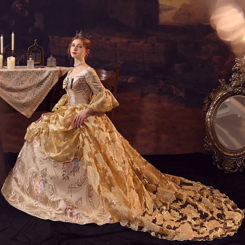 gold dress costume Gilded Glamour Gown– Teuta Matoshi main image 0