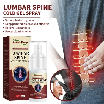 Custom logo Private Label Oem South Moon 35ml Lumbar Spine Cold Gel Spray Lumbar Joint Protecting Pain Relief Spray