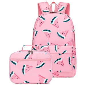 Custom Children Book Student Bagpack Girls School Bag for Kids with Lunch Bag