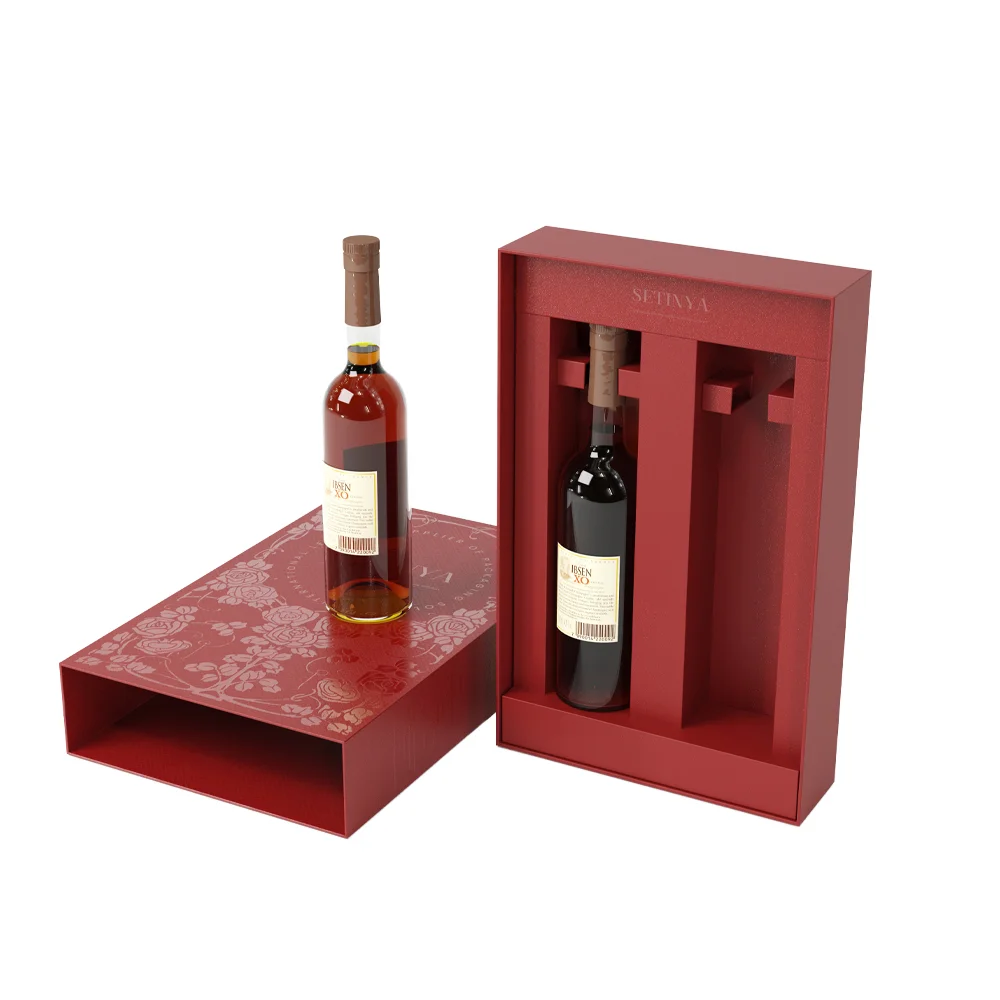 product custom paper gift box whisky grape gloss spot uv embossed cardboard packaging with paper insert for luxury wine shipping box-5