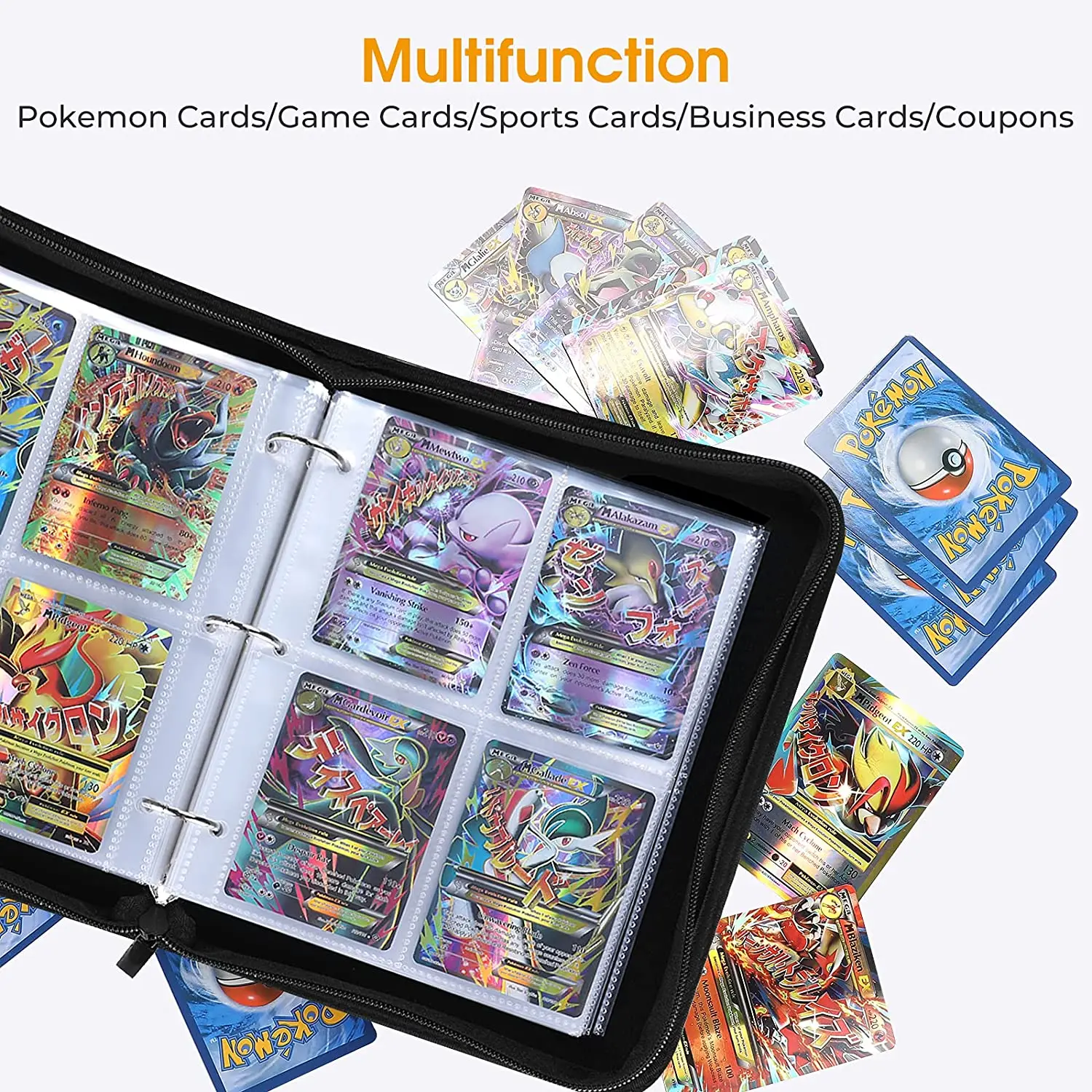 2023 Poke Mon Game Collection Snorlax Game Card Fit for Pokemon Card Folder  Binder Trading Card Holder Binder