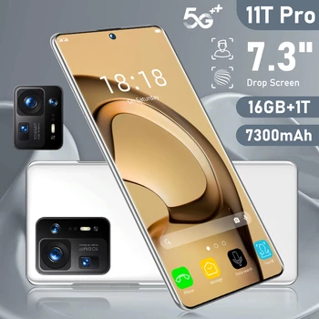 Xiomi 11T Pro 7.3 inch 12GB+512GB 16GB+1TB Endnotex9 7300 mAh Android Smartphones Face Unlocked Dual SIM 5G LET Celulares
