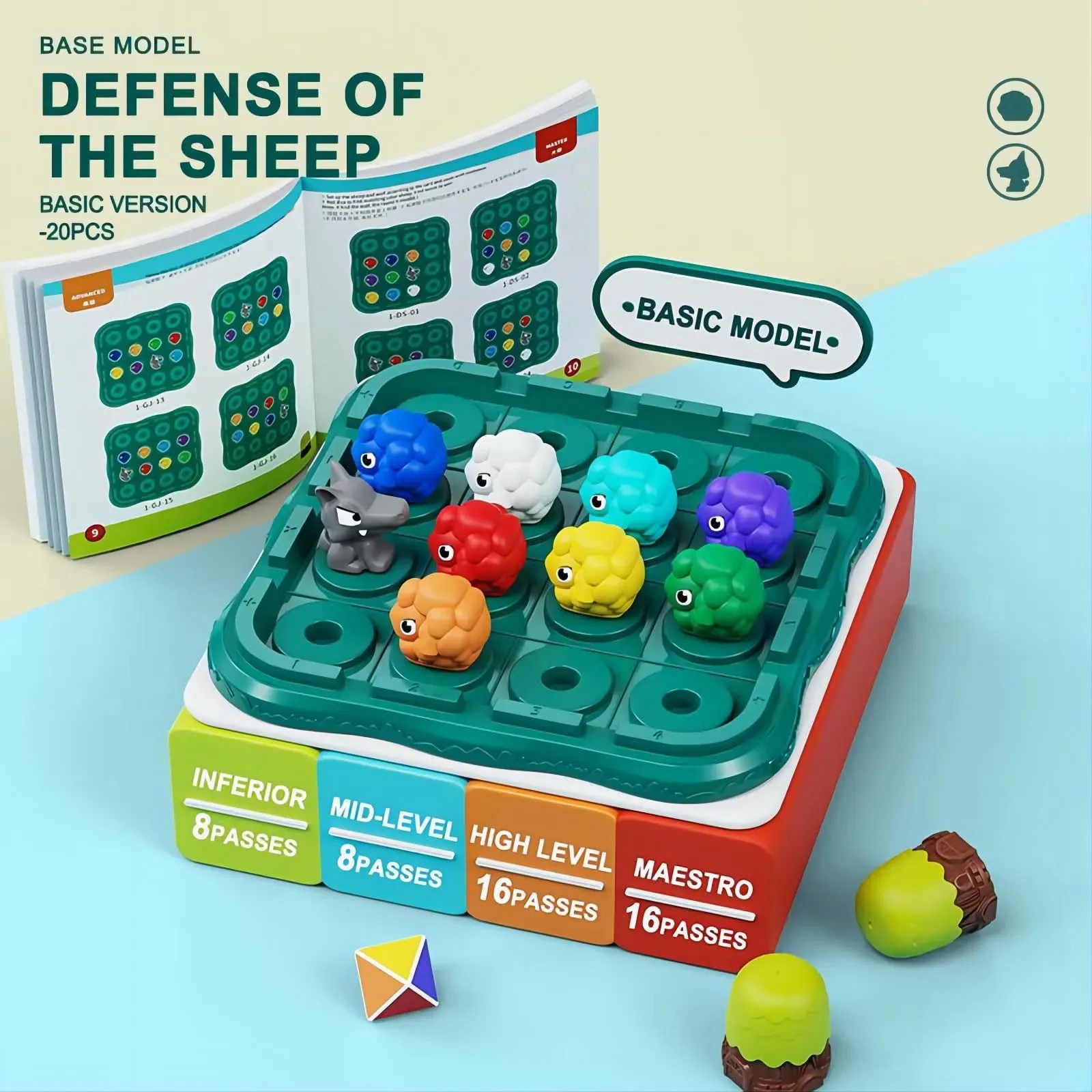 Upgrade Memory Match Brain Teaser Logical the Sheep Defense Children's Logic Educational Maze Games Toys for Kids Toys and Games