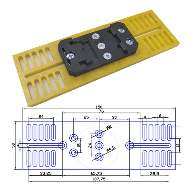 Sturdy 35mm Din Rail Clip Adapter Plate,Universal Din Rail Mounting