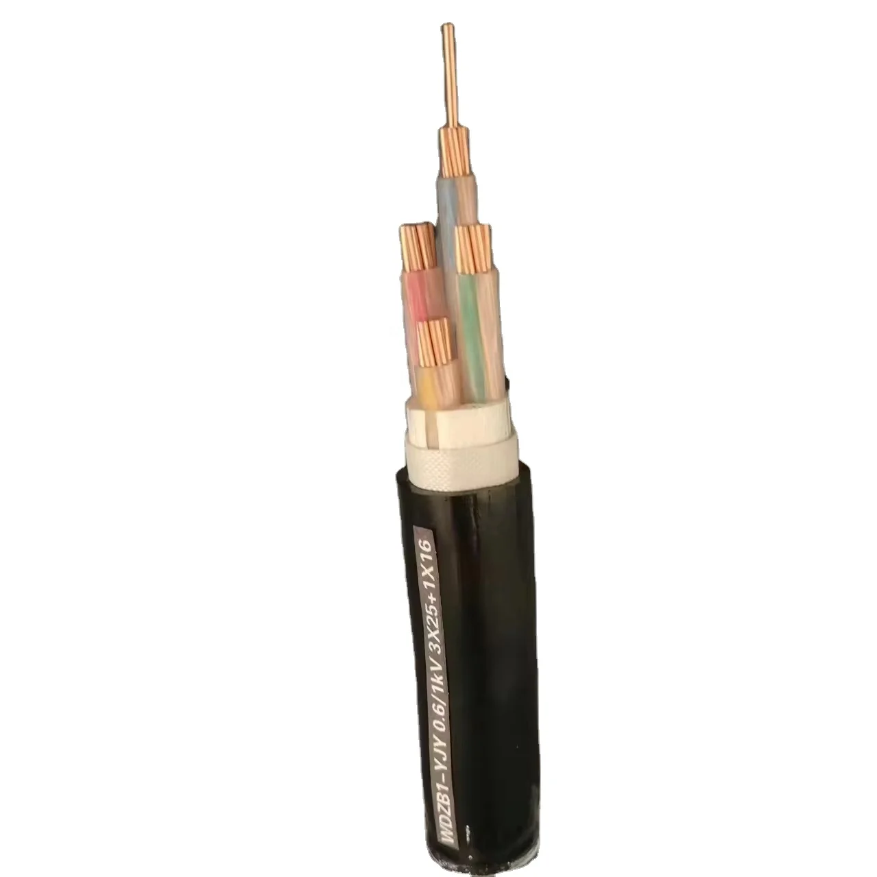 xple1.5/2.5/4/6/10/16/25/32/50/70mm2 low smoke flame retardant crosslinked 3+1 copper core power cables for building use
