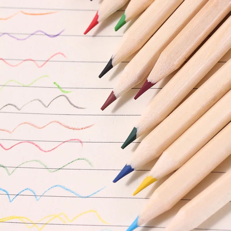 Color Pencil 12 Pack Mixed Non-Soluble Erasable Professional Students Oily Lead Sketch Painting Set Barrel Wholesale_voghion.com