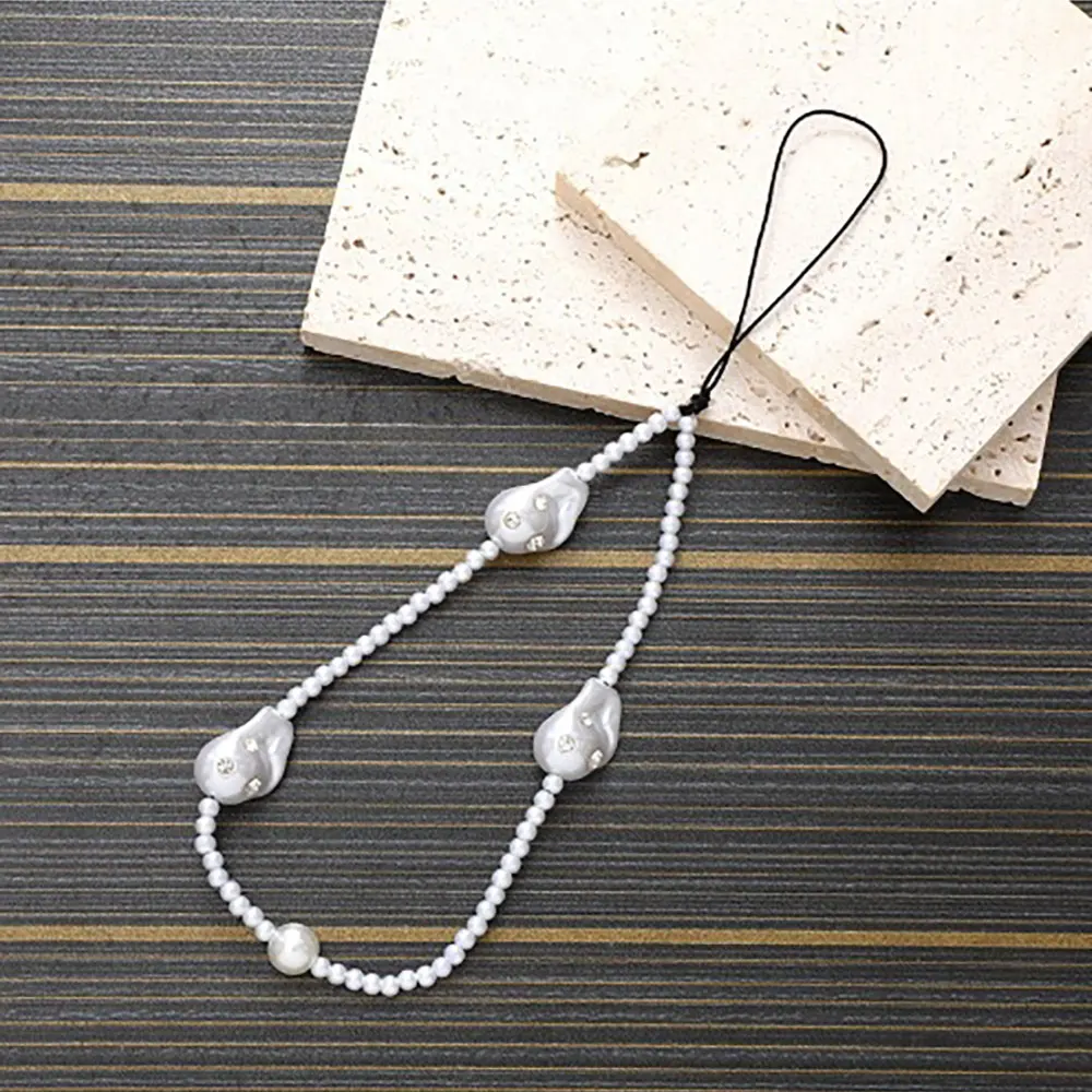 Special-Shaped Pearl Cell Accessories Customized Adjuster Rope Case Strap Mobile Chain Phone Lanyard SJS018 Laudtec supplier