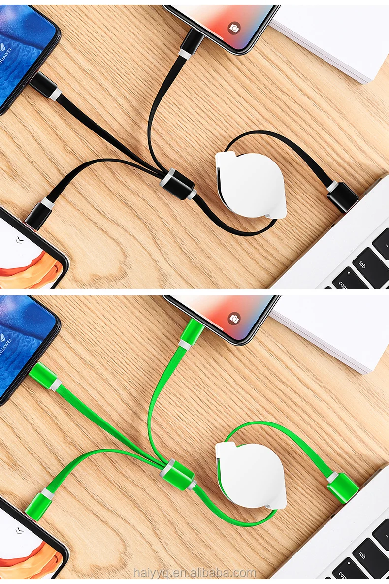 OEM ODM magnetic fast charging luminous l 3 in 1 charger 3-in-1 usb cable - ANKUX.COM