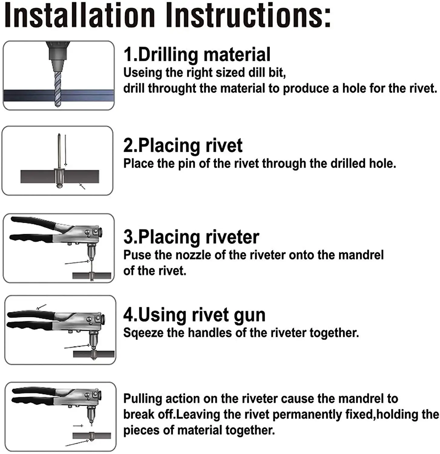 Ss304 316 Stainless Steel Closed End Waterproof Boat Sealed Flat