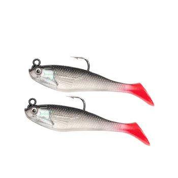 8cm 9g Single Hook Lead Jig T-Tail Soft Fish Lure, Full Water Layer Freshwater Saltwater New Lead Soft Bait – Soft Lure – view 2