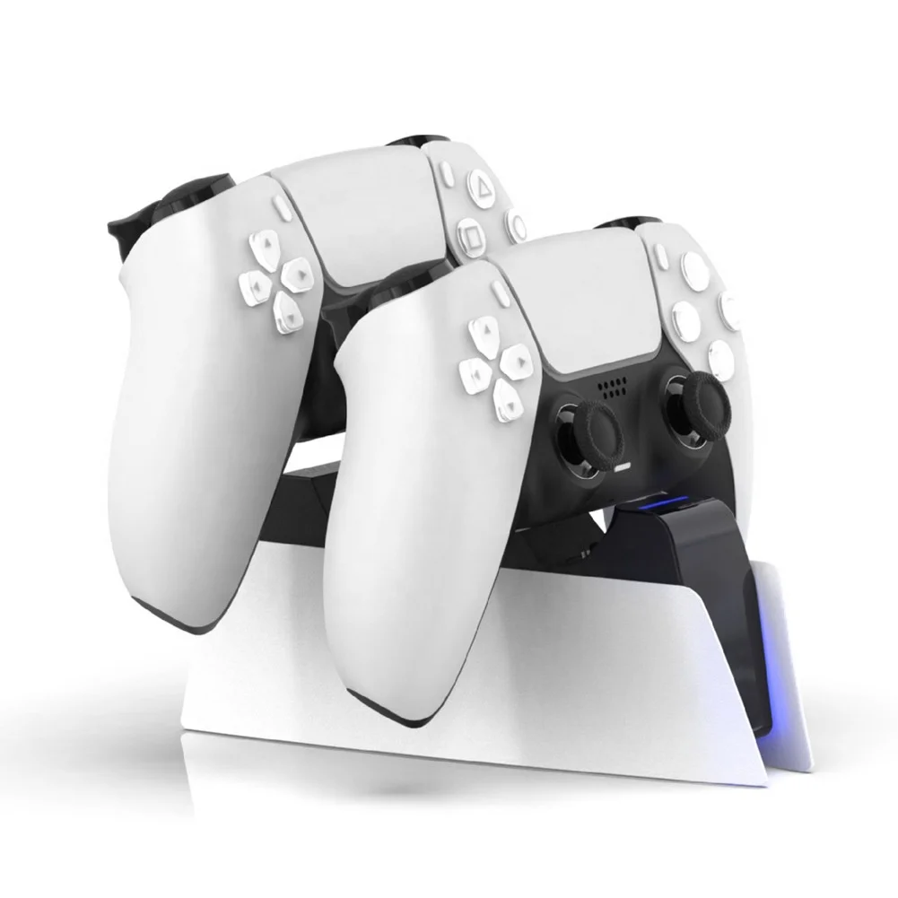 CHARGEUR DUAL CYBER V01 POUR MANETTE PS5 BLANC