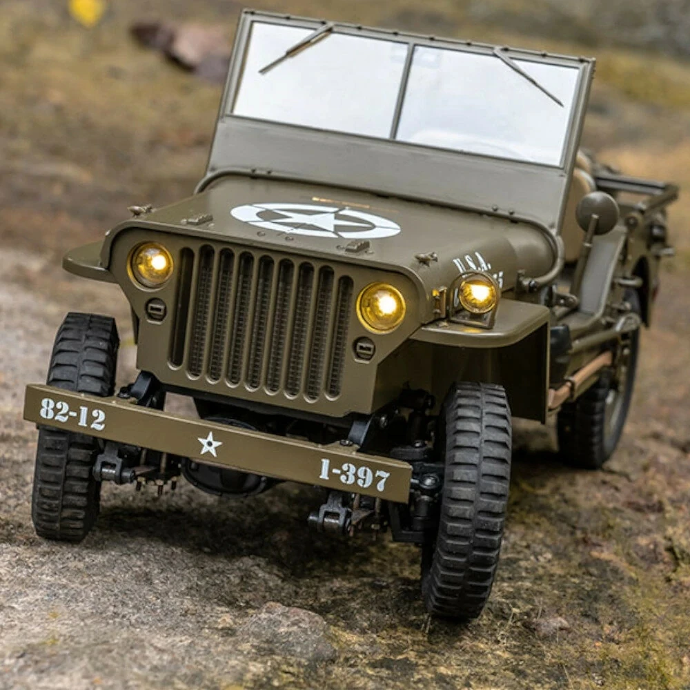 1941 Willys Mb 1/12 Rochobby Fms Rc Car Rc Off-road Crawler Rtr Rc Army  Truck With Led Lights Wwii Replica Kart Vehicle Eachine - Buy Willys  Replica