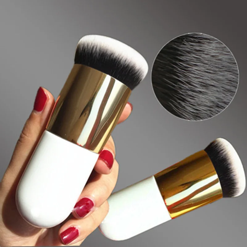 2022 Free Sample Custom Contour Kabuki Foundation Brush Flat Top,Flat Curve Air Single Round Foundation Makeup Brush
