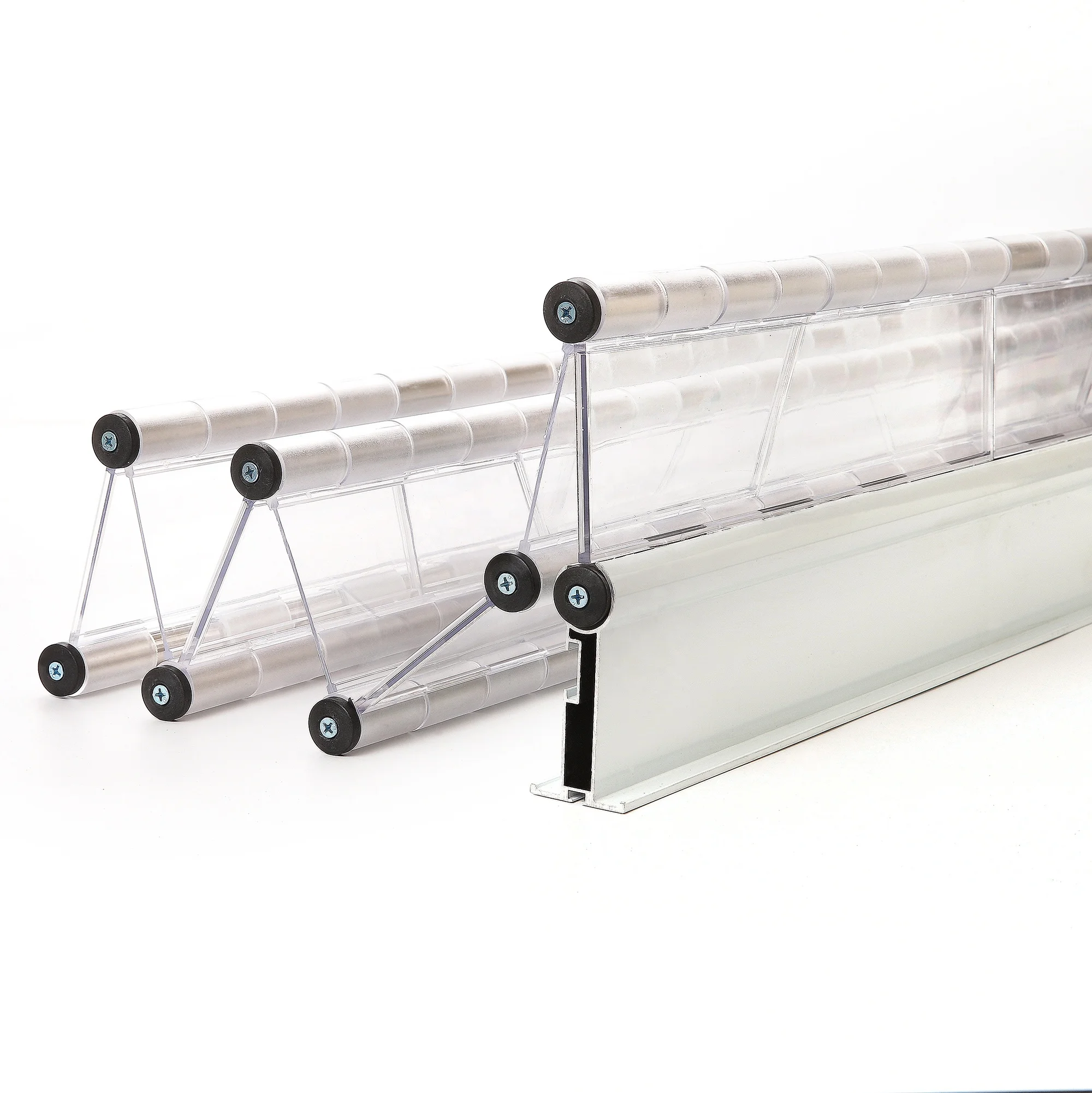 Automatic Clear Plastic Roller Shutter Doors Commercial Shop Transparent Polycarbonate Panel Stainless Steel Rolling up Door