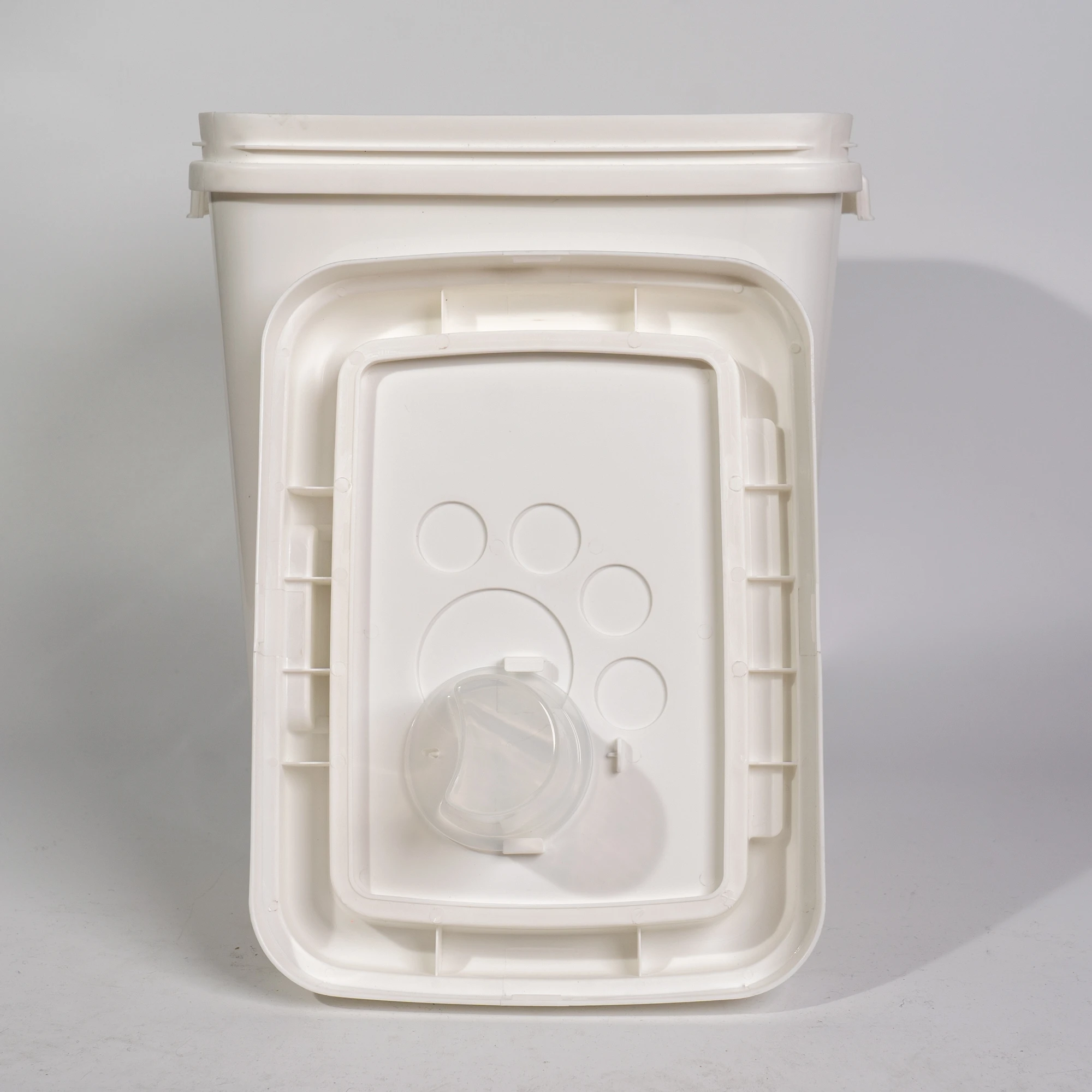 Многофункциональный портативный контейнер для сухих кормов домашних животных 40 л герметичный хранения собак и кошек пластиковый ящик муки