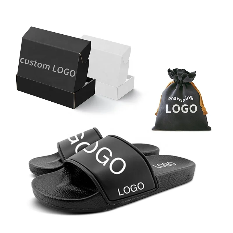 Greatslides Plain Slide Sandals Slider,Blank Womens Slide Sandals Vendor,Custom Designer Print Slides With 3D Embossed Logo