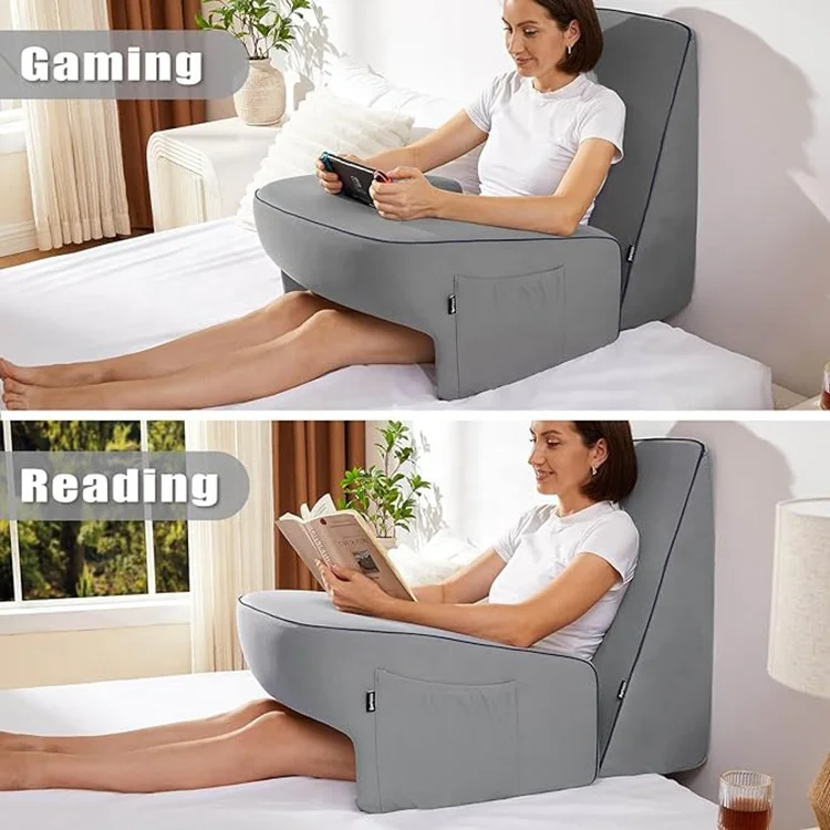 Large Arm Rest Pillow for Adult Height Adjustable Reading Pillow for Gaming Foldable Lap Desk Pillow for Working
