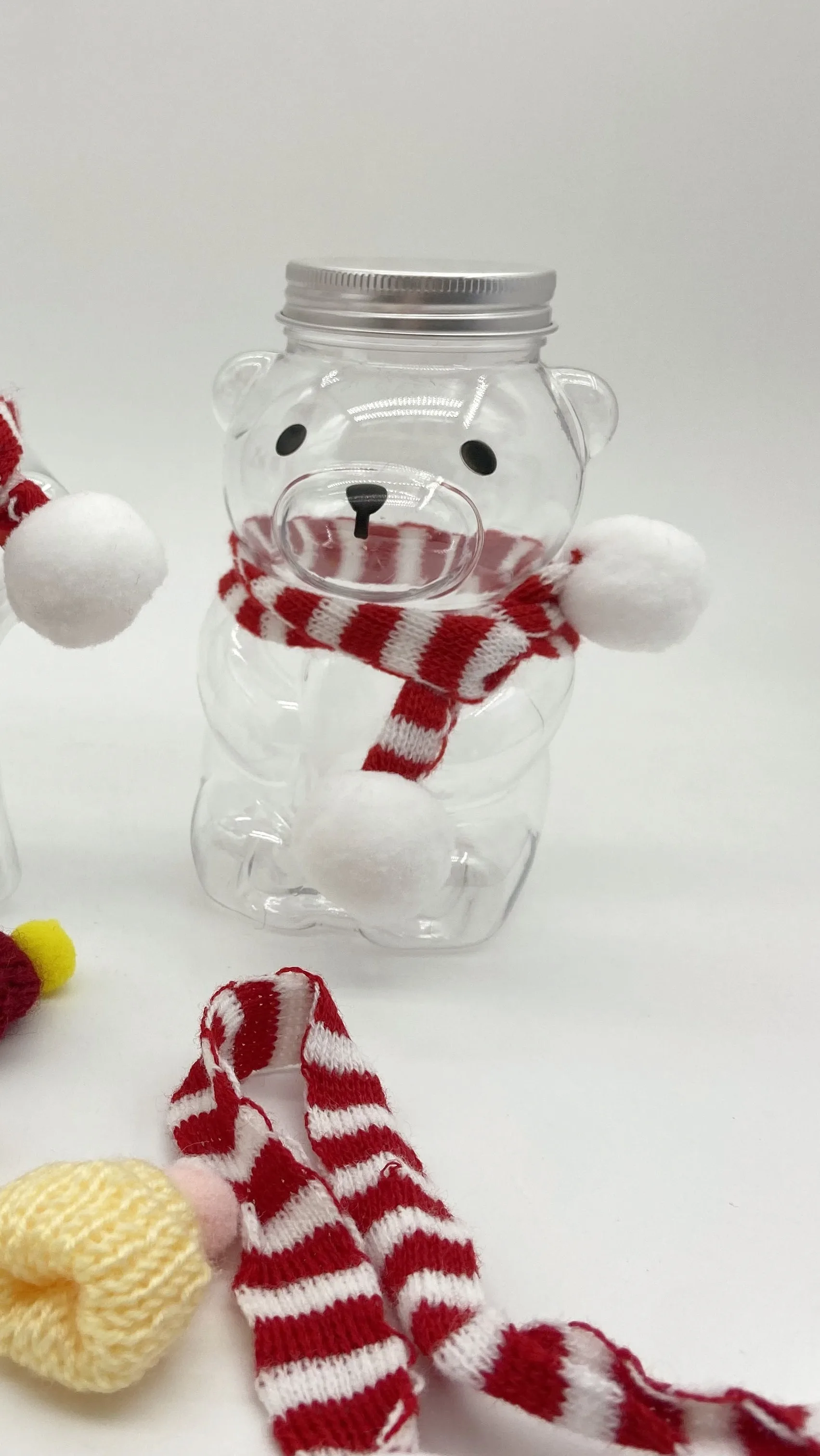 500ml Pet Plastic Juice Bear Bottles Drinking Bottles Cute Bear Shape