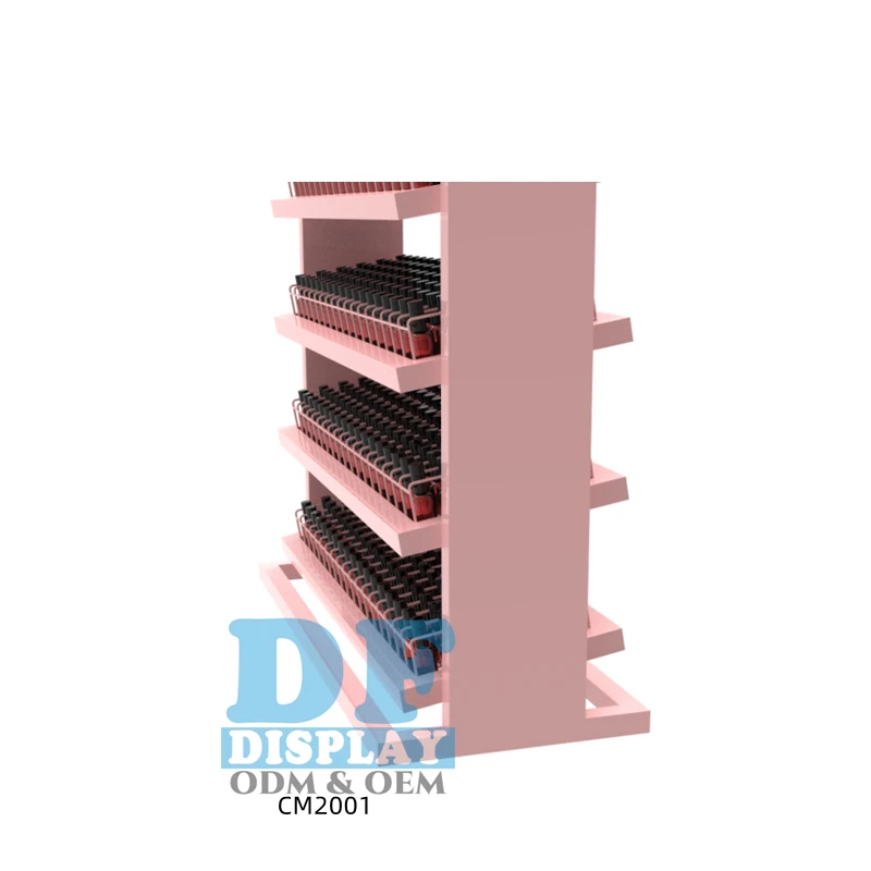 Customized Metal Floor Rack Nail Enamel Rack Free Design Ten Shelves