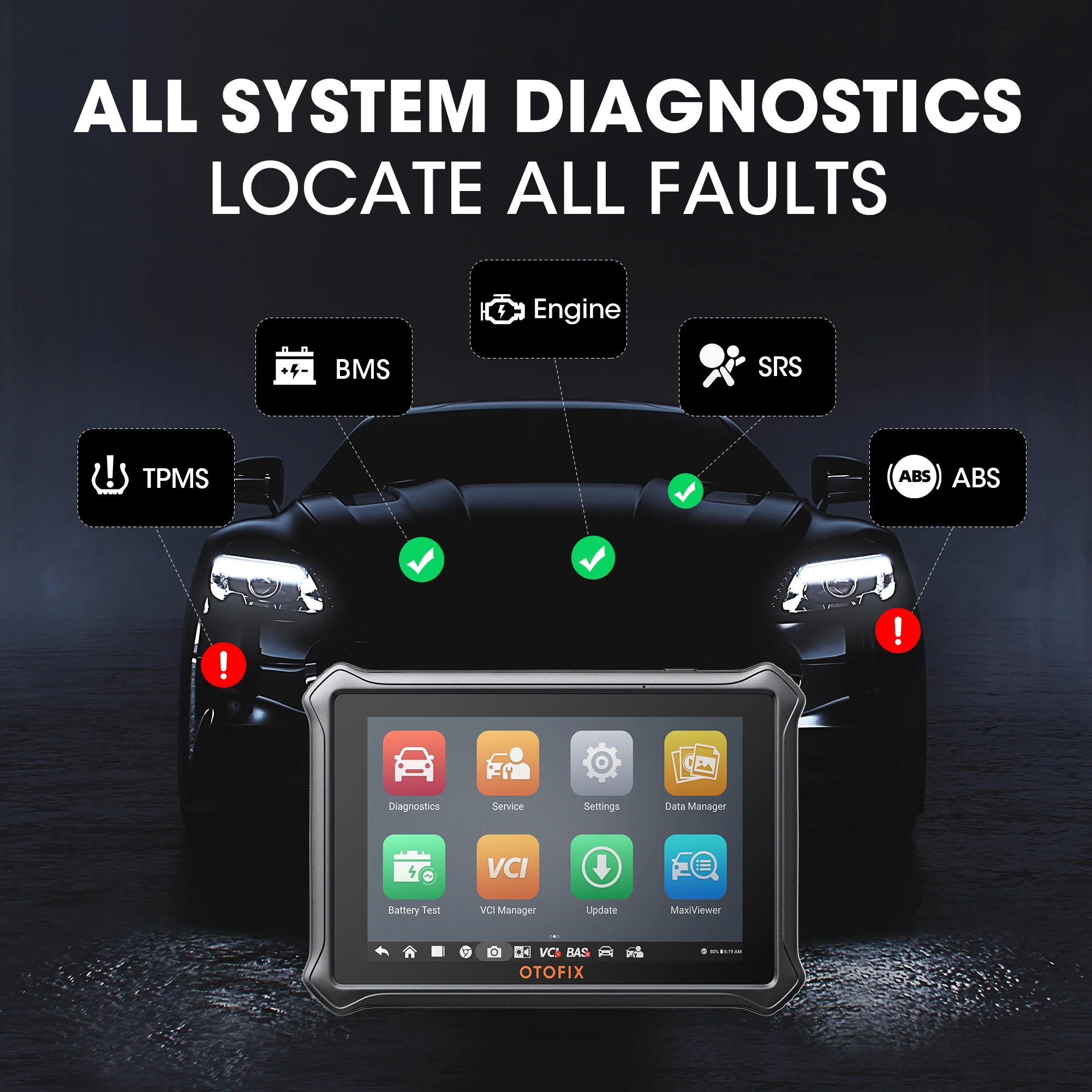 OTOFIX D1 Lite All System Diagnostic Bidirectional Scan Tool with 38+ Special Services Upgrade of MK808BT MK808 MX808