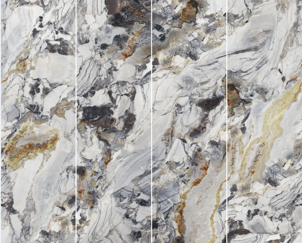 New Design Marble Look Glossy Finished Porcelain Polished Glazed Stone Slabs Wall Tiles for Living Room