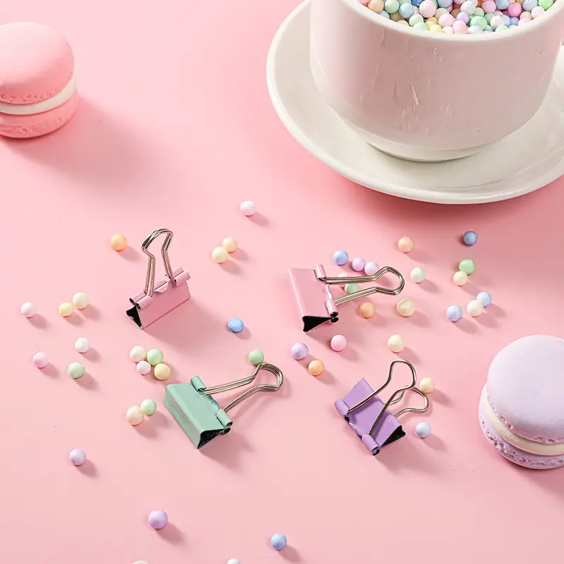 Культурный и креативный милый мини степлер скобы с длинным хвостом зажим многофункциональный набор пастельных цветов переплет офисные канцелярские принадлежности