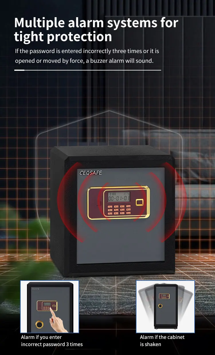 CEQSAFE Electronic Lock Fire Resistant Safes Office Fireproof Safe Boxes factory