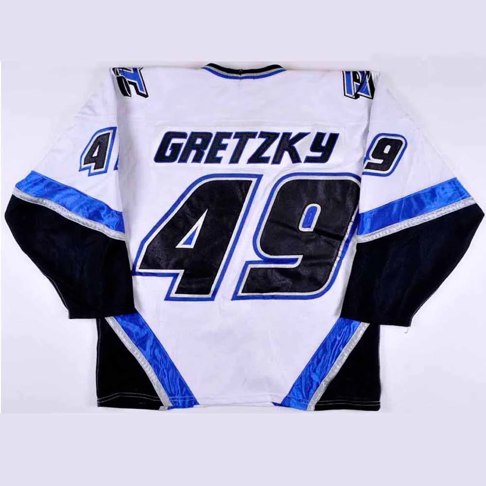 Source Custom Black Blue White Galante Brent Stitched Danbury Trashers  Hockey Jersey on m.