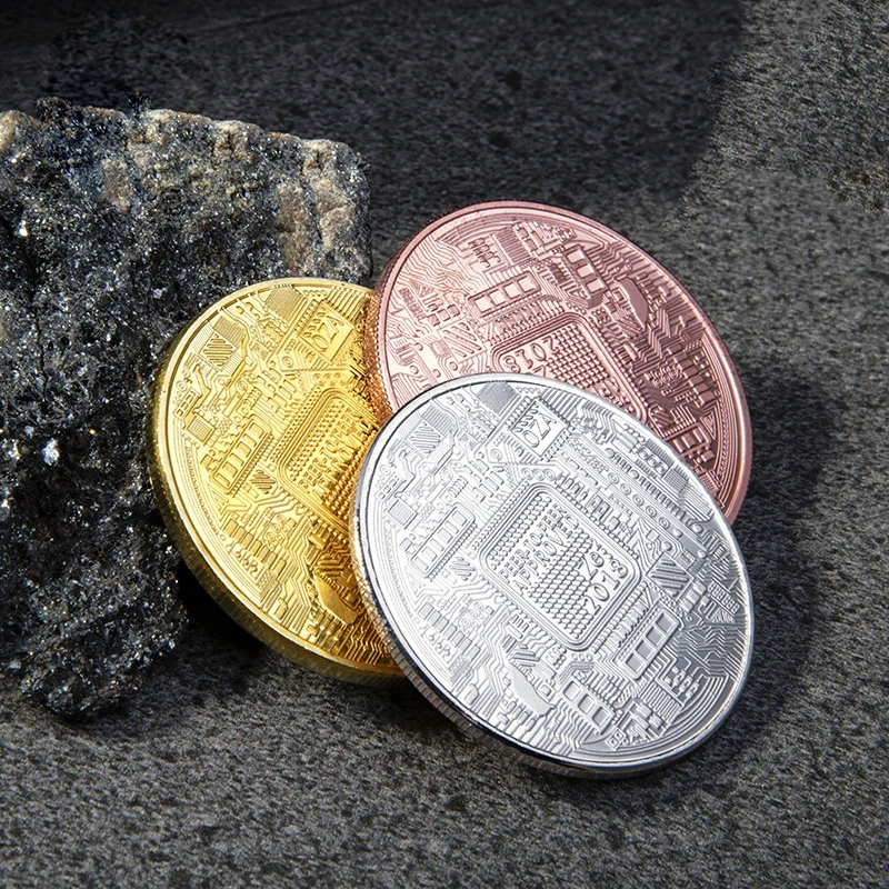 
 Сувенирная металлическая памятная монета для биткоина, золотая металлическая монета для биткоина  