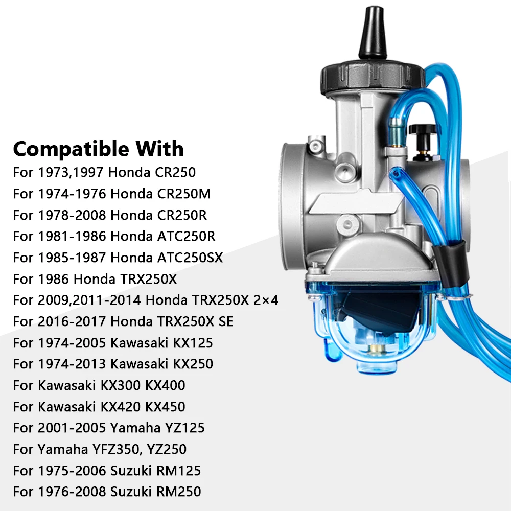 Carburetor PWK38 for Suzuki RM125, Kawasaki KX125, Honda CR250