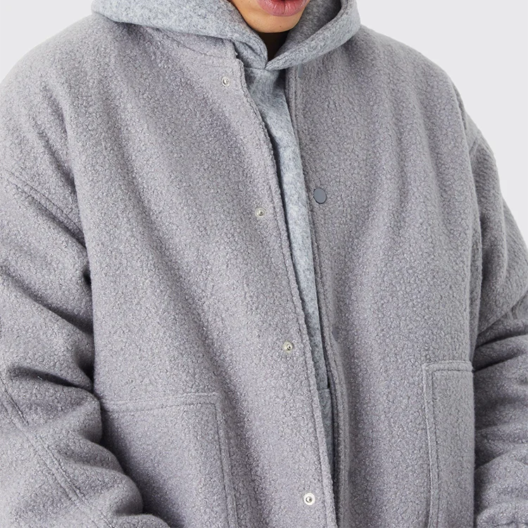 Men's Warm Fleece Sherpa Bomber Jacket With Long Sleeves_voghion.com