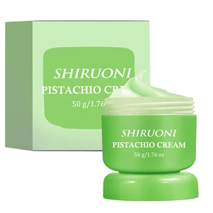 Private Label Pistachio Cream Moisturizer Rapid Gentle Facial Cream Women Men Probiotcs Honey Extract Pistachio Oil Face Cream