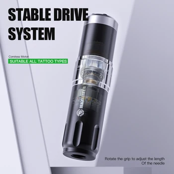 Dragonhawk Fold 3 Wireless Adjustable Stroke Tattoo Pen - Rotary