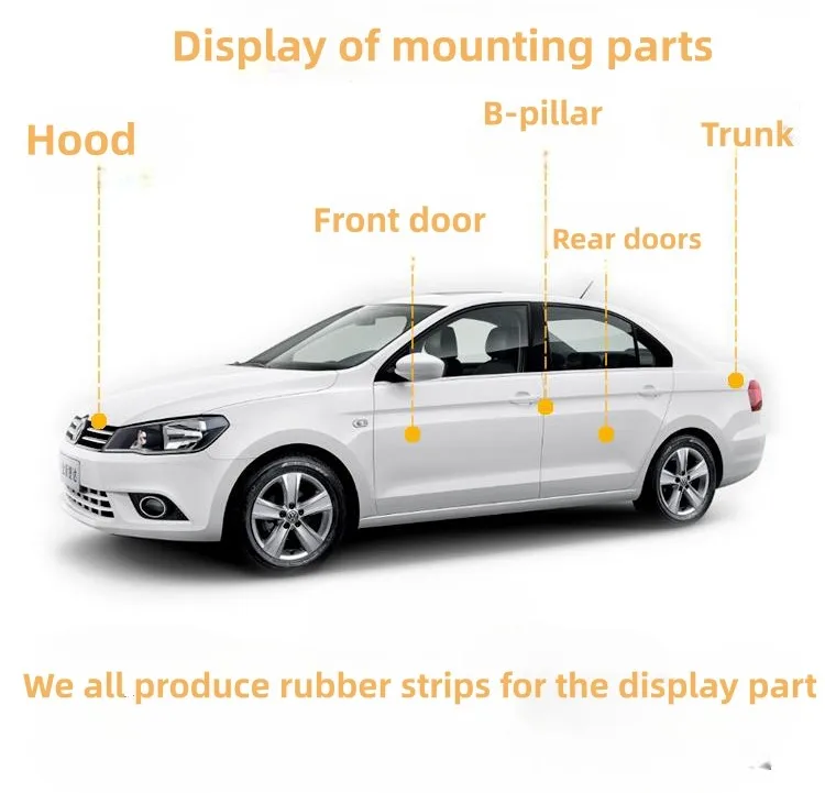 door rubber seal EPDM strips auto door rubber seal details