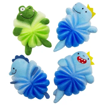 Cute Cartoon Mermaid Facial Scrub Bady Cleaning Bath Ball Soft Bubble for Children Bath & Toilet Supplies