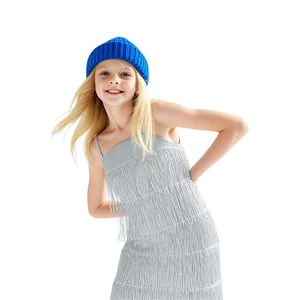 Customizable Fashion A-Line Dress Evening Party Dress Backless Halter Tassel Girl Sequin Dress