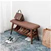 60 European-style short shoe changing stool, brown