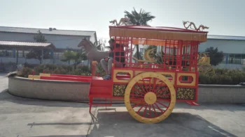 馬車中国メーカー最も古いスタイル木製馬車/古代馬車博物館/二輪
