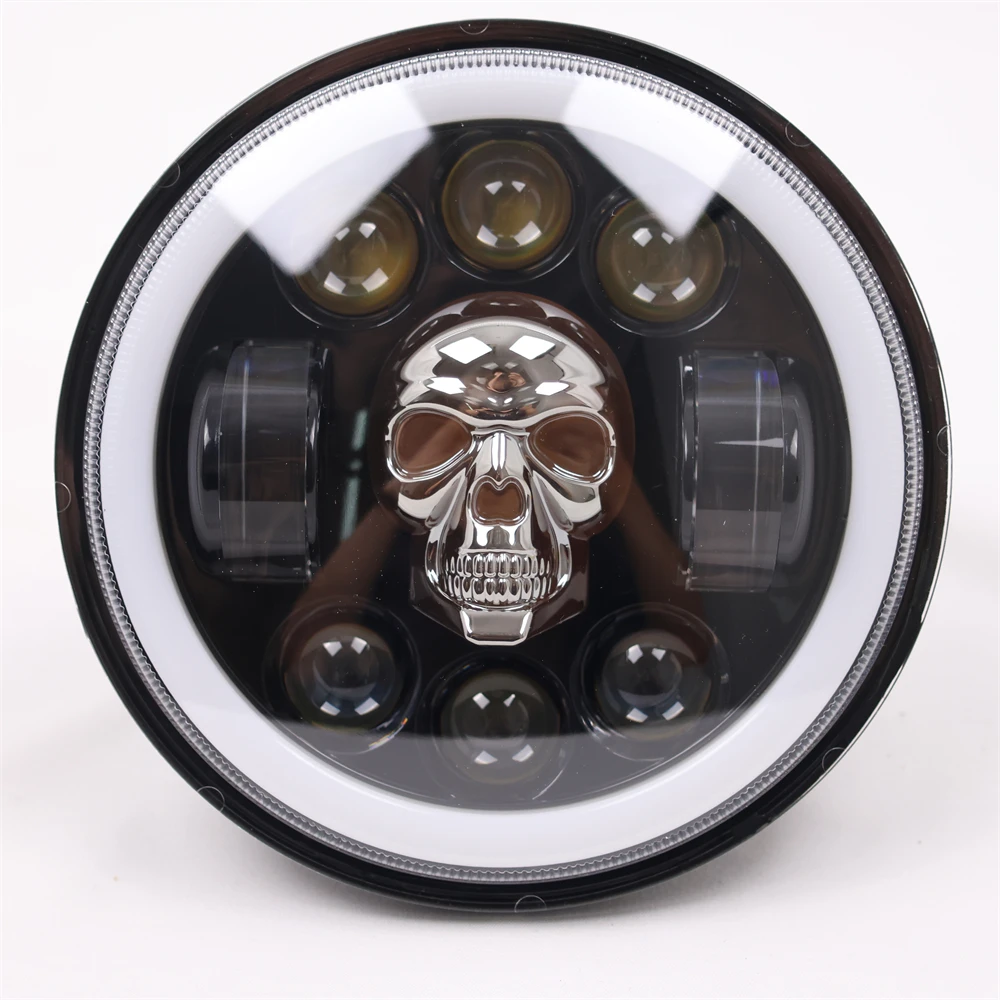 product tiypeor 575 inch led headlight projector halo ring motorcycle highlow beam drl turn signal for dyna softail sportster 883 xl883-2