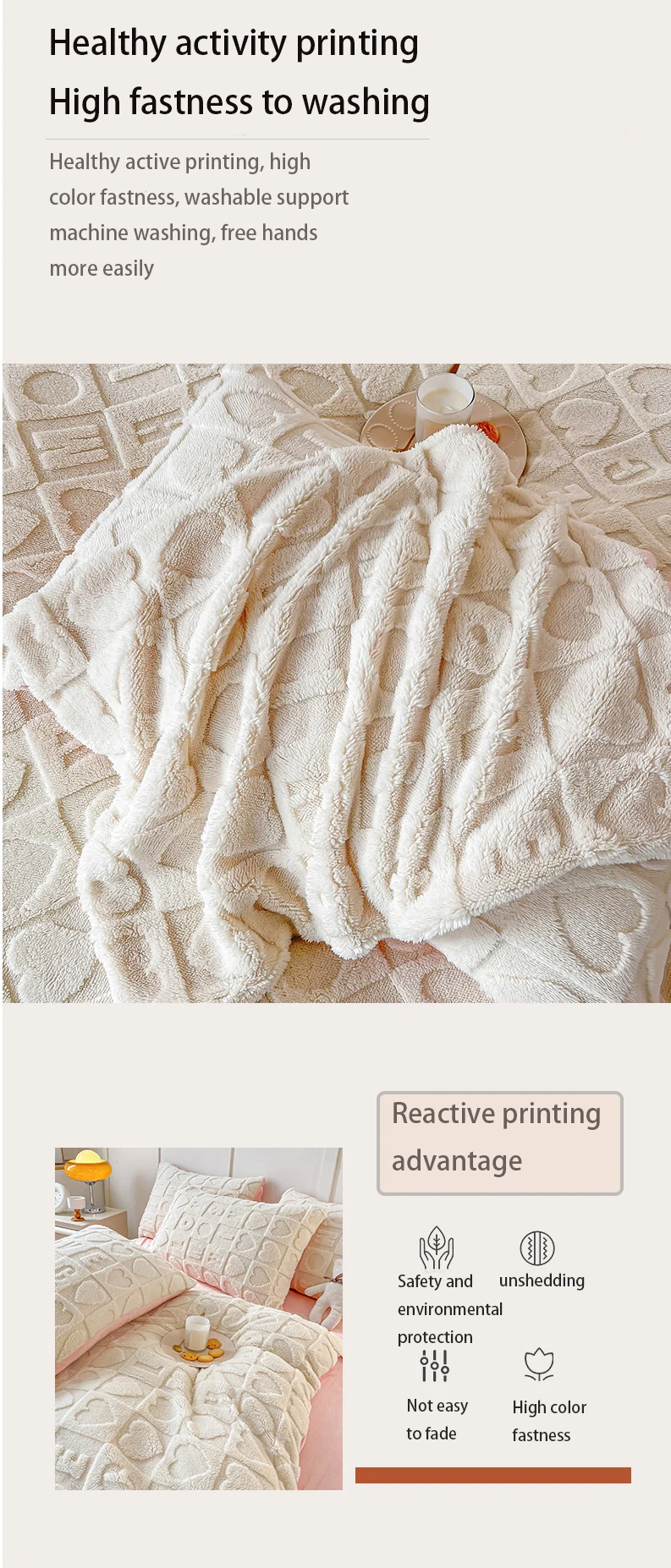 Milk fleece winter home comforter set bedding comforter Warm sheet set bedding sheets details