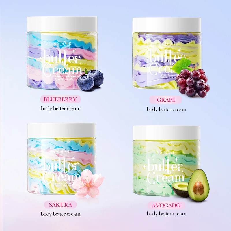 OEM Custom logo SADOER Hyaluronic Acid Nourishing Emollient Hydrating Butter Cream Moisturizing Face Cream for All Skin Types