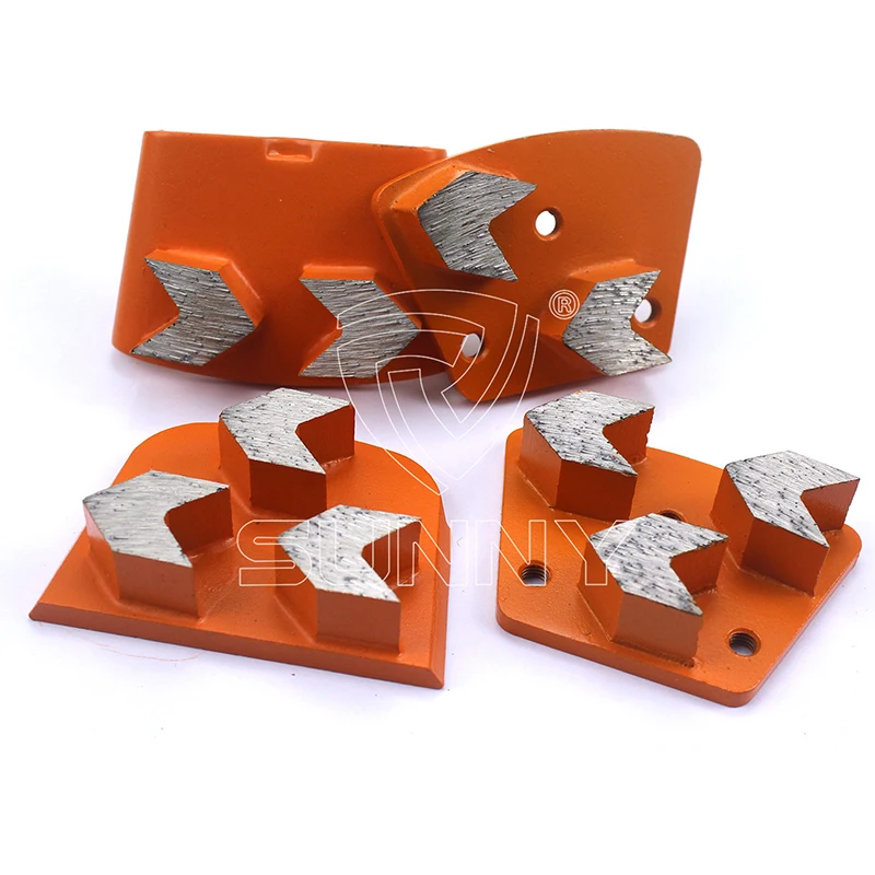 Трапециевидные алмазные шлифовальные инструменты оптом 30 #220 # мульти сегментные алмазные шлифовальные туфли для пола бетона