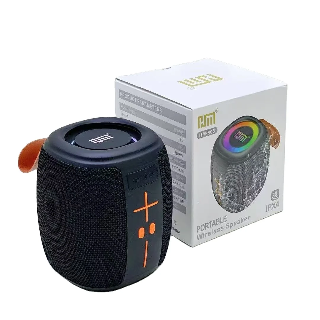 Portable Bluetooth Mini Loudspeaker with LED Light - IPX4