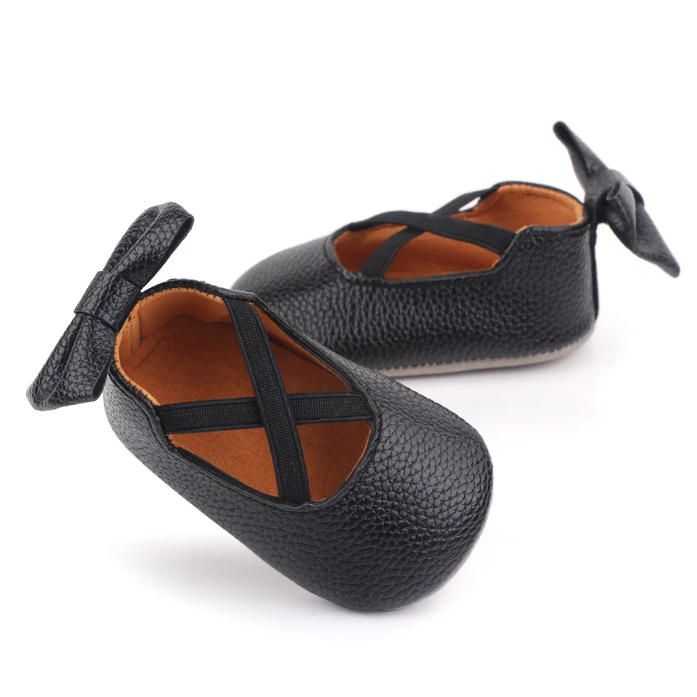 Newborn toddler shoes lovely bow baby girls princess shoes girls soft sole walking shoes wholesale supplier