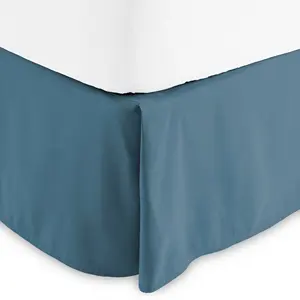 KOSMOS Solid Color Fitted Sheet 100% Brushed Microfiber Flat Sheet Bed Skirt
