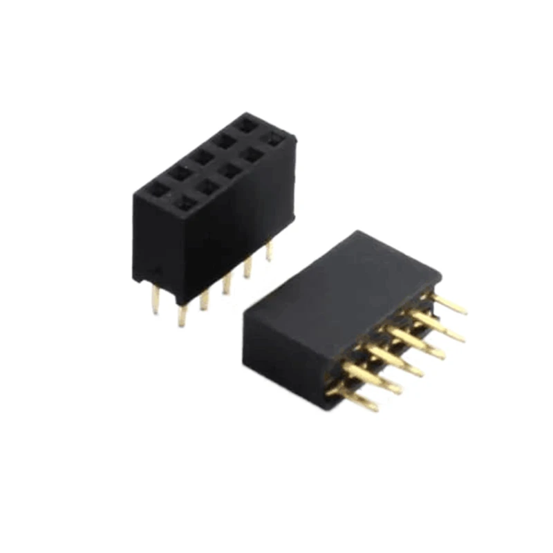 Lot De 2 Sockets 7 Broches Pour Tube électronique - Support Noir Circuit Imprimé NOS
