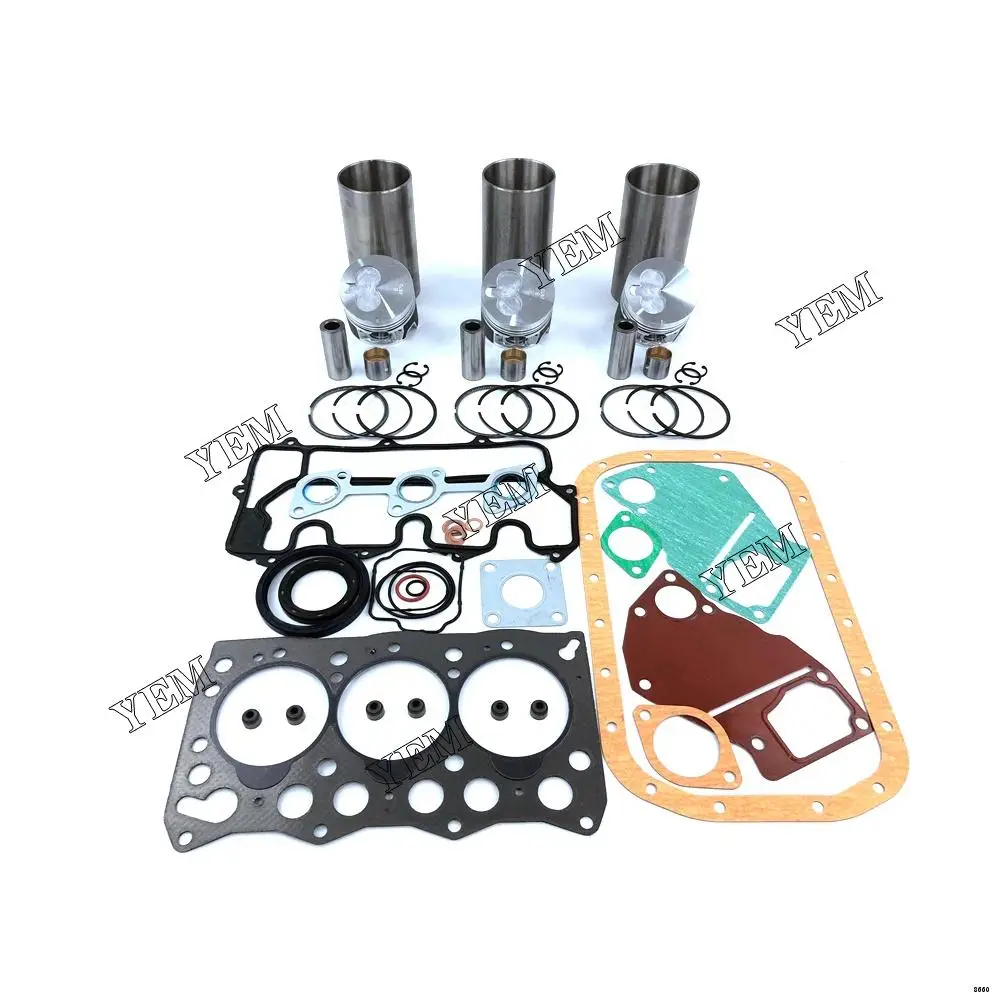 Rebuild Kit With Cylinder Gasket Kit Piston Rings Liner Fit for Isuzu 3LD1